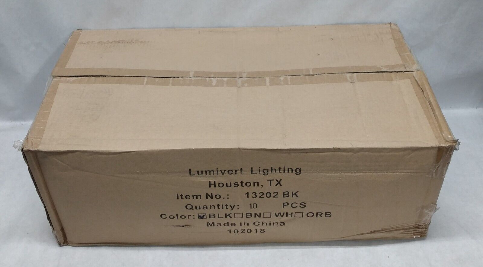Lumivert Lighting 4 Panel SQUARE COACH LIGHT 13202 BK - Case of 10 - New in Box