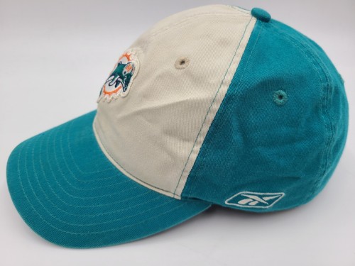 Miami Dolphins Reebok Gridiron Classic Fitted M Hat Cap Men Women NFL White Aqua - Picture 9 of 17