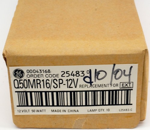 Pack of 10 New GE Q50MR16/FL-12V Halogen Bulbs 50w Q50MR16FL12V D - Picture 2 of 8