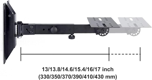SPS-508 Lautsprecher Wandhalterung Ständer, drehbarer Winkel, verstellbar schwenkbar schwarz - Bild 2 von 7