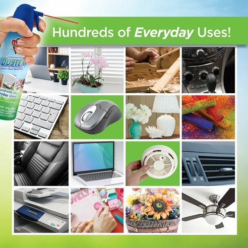 2-Pk~ DUST-OFF Electronic Camera Automobiles Compressed Gas Instant Dust Cleaner - Picture 3 of 12