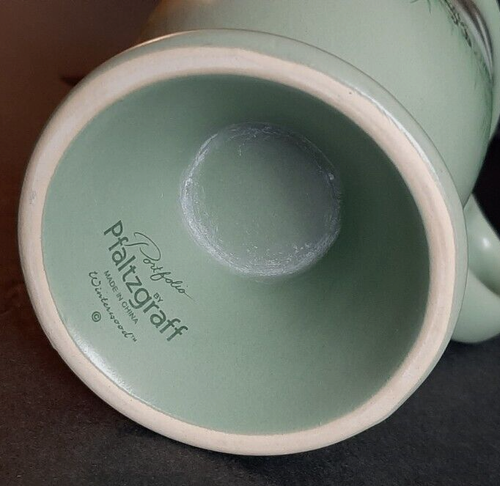 Pfaltzgraff Winterwood Green Footed mug Bird, Pine, Holly 5" tall Replacement - Picture 11 of 11