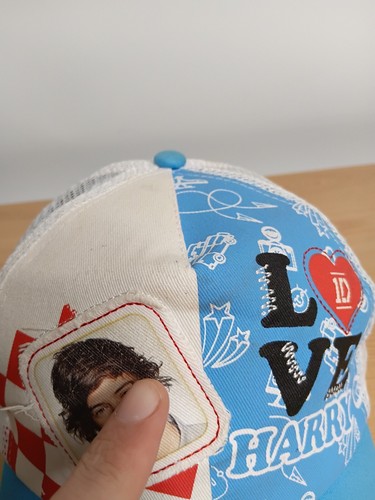 One Direction 1D Love Harry Styles Trucker Hat One Size Blue White Merch 2012 - Picture 4 of 12