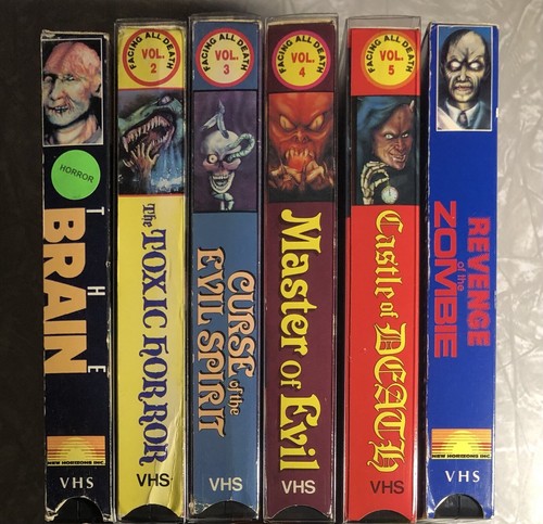 VHS RARE HORROR LOT FACING ALL DEATH 70s 80s GORE SOV WEIRD OBSCURE NEW HORIZONS
