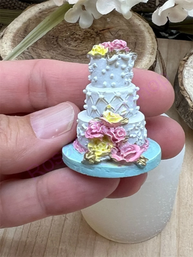 3D Wedding cake MINIATURE handmade silicone mold for crafts - Picture 4 of 9