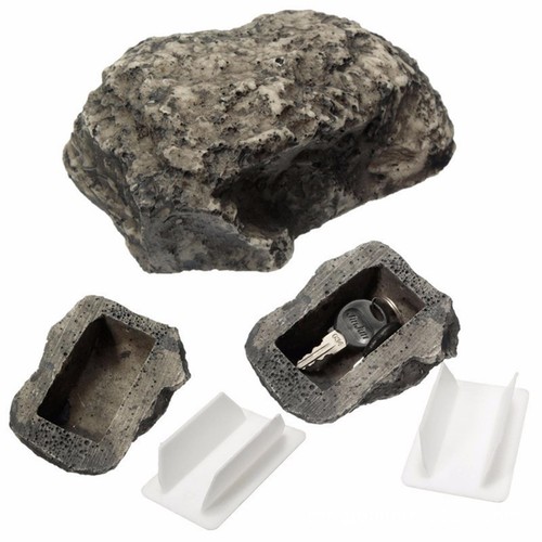 Outdoor Key Hider Resin Weatherproof Simulated Stone Key Rock Hider Holder Spare - Picture 6 of 14