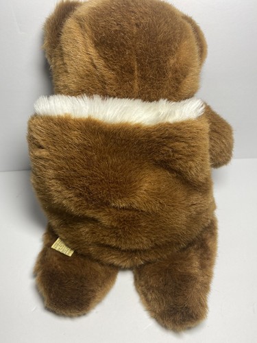 Teddy Bear Stocking Plush Stuffed 1986 Reversible Christmas Boot Applause Vtg - Picture 5 of 11
