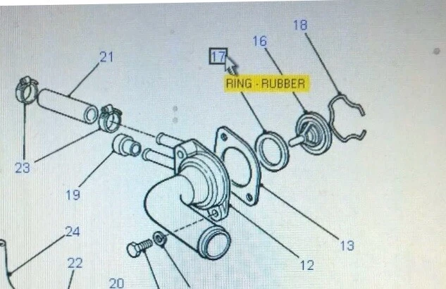 Ford Escort Sierra Cosworth Thermostat Rubber sealing Ring Genuine  