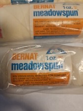 Vtg Bernat Meadowspun 1 Oz Ea Yarn 3 Skeins White 50 Virgin Wool/50 Crimp Nylon