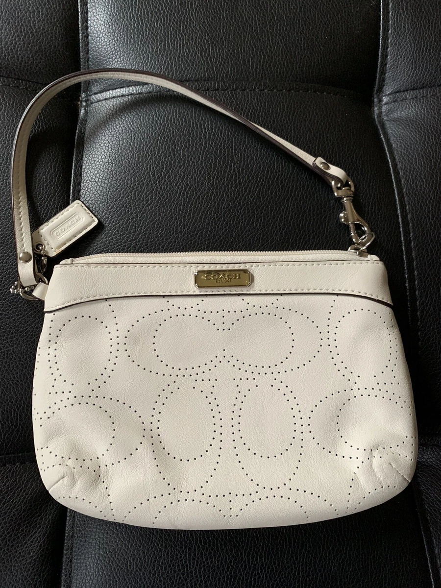 Small white cheap coach purse