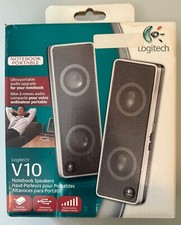 Logitech V10 Portable Notebook Speakers USB Lightweight Volume Controls