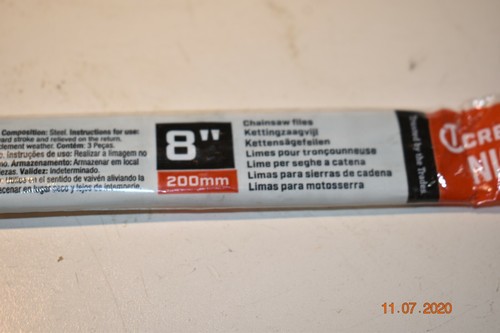 Pack of 3 - Nicholson 02230B High Carbon Steel Round File, 8" x 7/32" - Picture 3 of 3