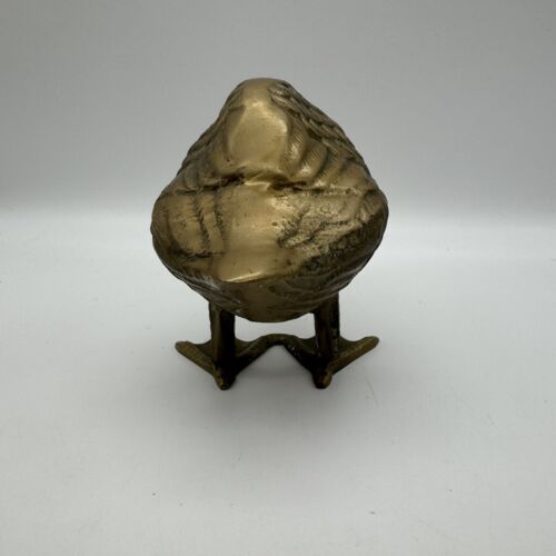 Vintage massiv Messing 9 Zoll stehende Ente Paar Figur Gänse Gans. - Bild 5 von 15