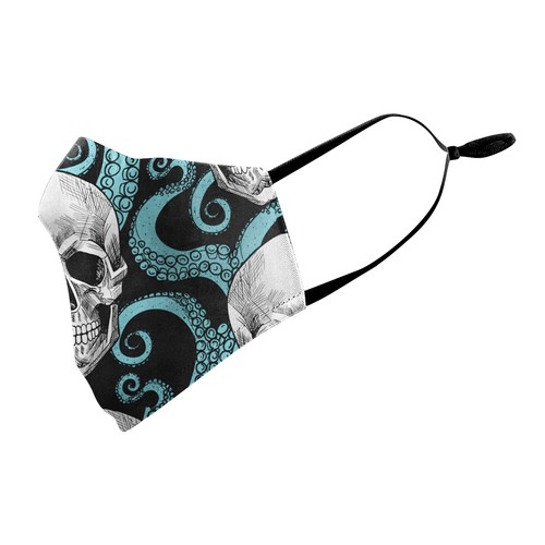 Adult Protective 3D Facemasks Adjustable Horror Skull Crossbones Cool Mouth Mask - Picture 31 of 48