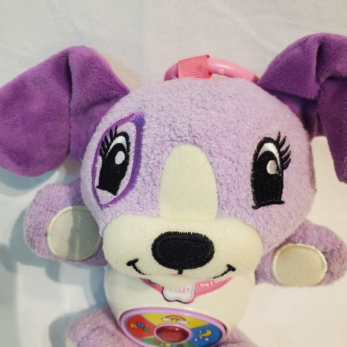 Leap Frog Interactive Dog Sing & Snuggle Violet 8” Musical Light Up Toy Working - Picture 2 of 21