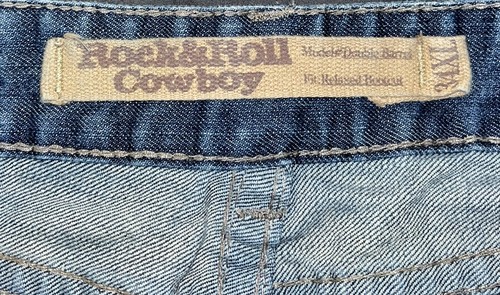 Rock & Roll Cowboy Jean Men 34 XL Dark Fade Relaxed Bootcut - Picture 9 of 10