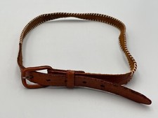 Vintage Womens Leather Western Cowgirl Belt 1960s 38  Long Costume