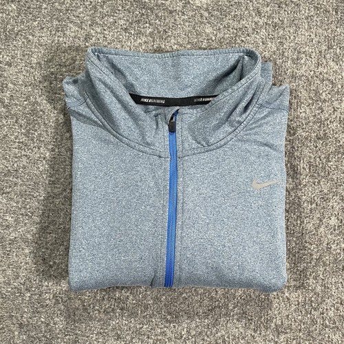 Nike Shirt Men XL Blue Element Running Training Quarter Zip Stretch 504606 - Picture 1 of 13