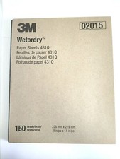 3M 9 x 11" SAND PAPER SHEETS 150 GRIT WET OR DRY S/C #431Q 02015 PACK OF 50