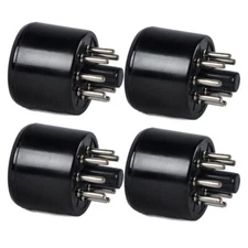 4pcs 8Pin Octal Vacuum Bakelite Tube Saver Socket Testing 6L6 6V6 6SN7 Tube Amp