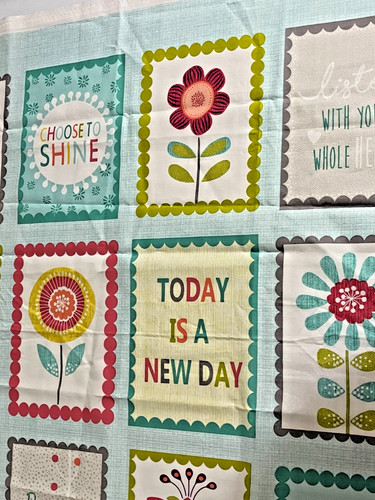 25-6-210 STOFFPLATTE "WÄHLEN SIE ZU GLÄNZEN" CHERRY GUIDRY BENARTEX - 24 X 43 - Bild 2 von 2