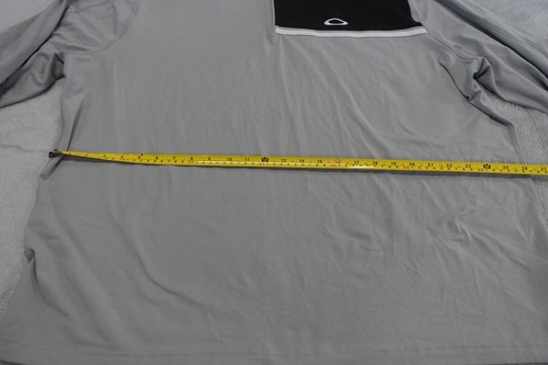 Oakley Men's XXL Premium 1/4 Zip Athletic Grey Pullover Sweatshirt - Picture 6 of 9