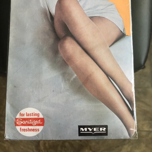 Vintage 60s 'MYRALL' High Brief SHEER Bare BROWN Nylon PANTYHOSE ~ Sexy MODEL! - 第 4/12 張圖片