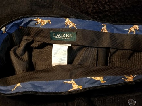 Ralph Lauren Men's Black 40W × 34L Dewhurst Stretch corduroy dress pants - Picture 3 of 7