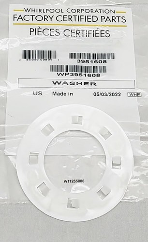 Rondella distanziale di spinta originale OEM WP3951608 per lavatrice Whirlpool 3951608 547639 - Foto 3 di 4