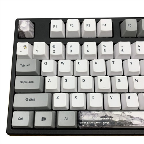 Chinese Brush Painting Theme Mechanical keyboard keycap 104keys PBR For OEM High - Picture 3 of 7