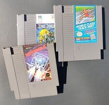 NES LOT of 3, DEFENDER ll, TIME LORD, WORLD CLASS TRACK MEET 1985 AUTHENTIC B