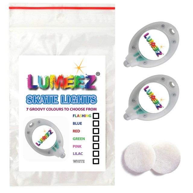 2 x Genuine Lumeez® LED Lights Illumination for Ice Skates Skateboards Scooters 2 x Genuine Lumeez® LED Lights Illumination for Ice Skates Skateboards Scooters