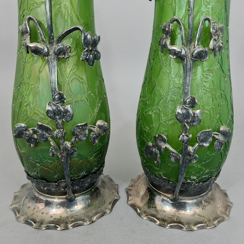 L0611 Paar großer Jugendstil-Prunkvasen, Pallme-König & Habel um 1900, H=38,5cm - Picture 7 of 11