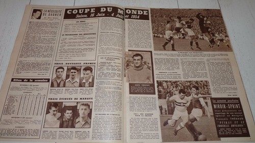 MIROIR SPRINT #412 1954 FOOTBALL COUPE MONDE PRESENTATION CYCLISME VAN GENECHTEN - Imagen 2 de 3