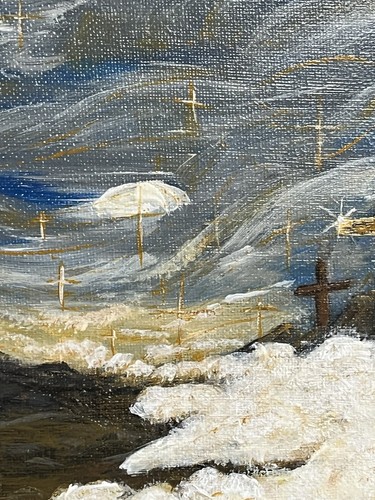 8x10 Painting The Cross John 3:16 OOAK Christian Art Stretched Canvas Acrylic - Picture 2 of 11
