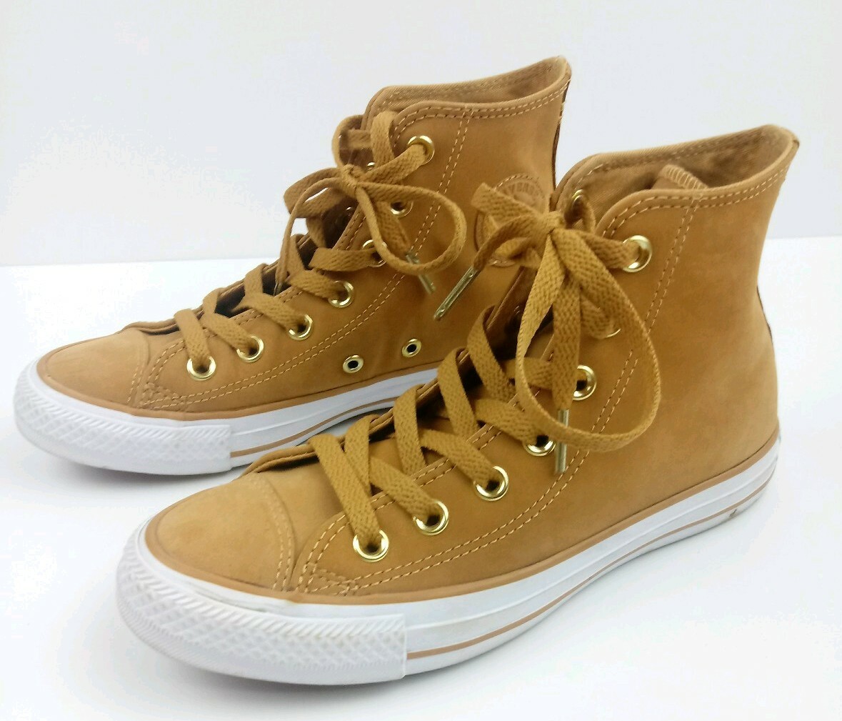 Converse Chuck Taylor High Top Wheat Sneakers Mens Size 4 Womens Size 6-image