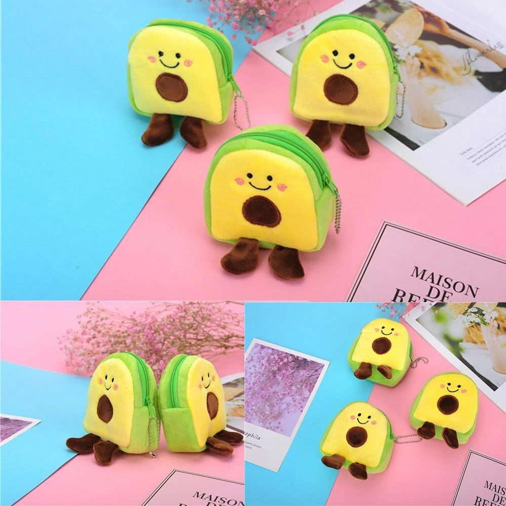 Gifts Fruit Shape Clutch Card Key Money Bag Avocado Coin Purse