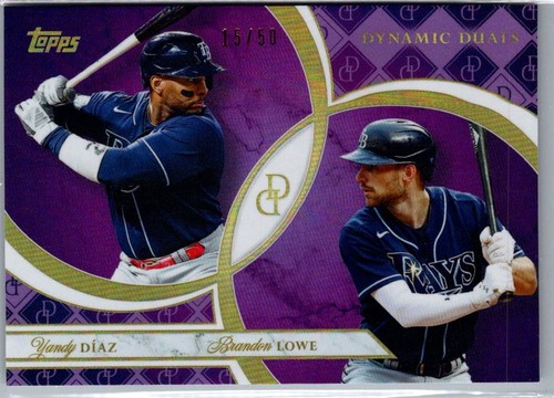 Yandy Diaz / Brandon Lowe 2024 Topps Dynamic Duals #29 serial #/50 SP