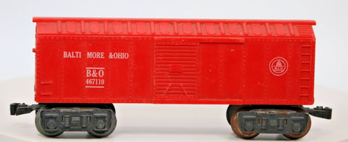 MARX O O27 GAUGE / B&O / #467110 1:48 BALTIMORE & OHIO / RED / BOXCAR / FREIGHT - Picture 1 of 8