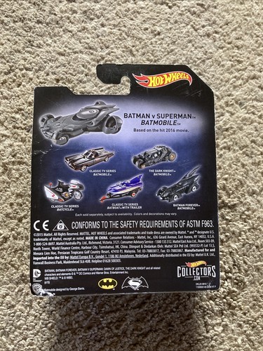 Hot Wheels BATMAN 1:50 Scale Release Batman V Superman Batmobile - Picture 2 of 2
