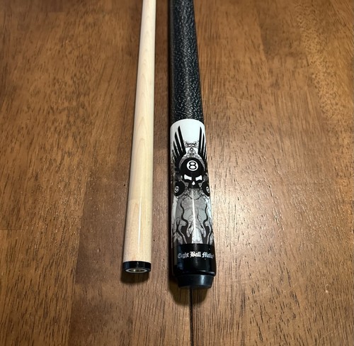 Eight Ball Mafia JREBM01 52in 8 Ball Skull with Wings Junior Pool Cue - Picture 2 of 6