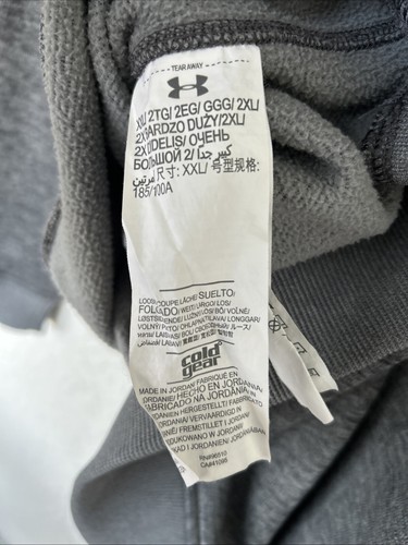 New UNDER ARMOUR ColdGear Loose Gray 1/4 Zip Pullover Men's Size 2XL - Picture 5 of 5