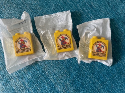 3 Lego Commemorative Brick: 10th Birthday Celebration Legoland FL 2021 Yellow - Picture 1 of 4