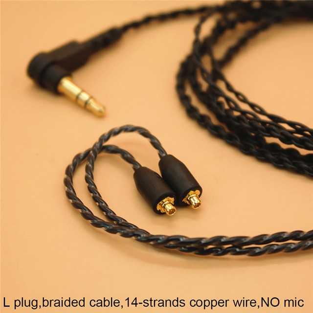 3.5mm Headphone Earphone DIY Braided Cable MMCX Plug Updated Replacement Wi L F' 3.5mm Headphone Earphone DIY Braided Cable MMCX Plug Updated Replacement Wi L F'