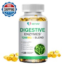 120 Digestive Enzymes Prebiotic  Probiotics Gas,Constipation  Bloating Relief