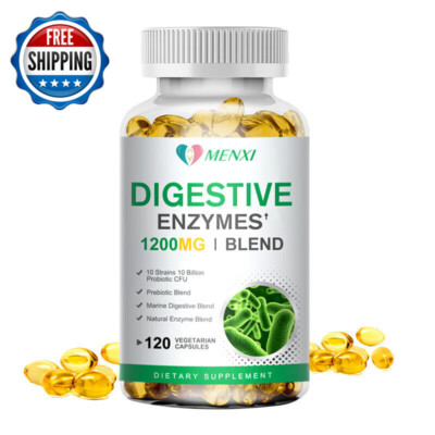 #ad 120 Digestive Enzymes Prebiotic amp; Probiotics GasConstipation amp; Bloating Relief $12.83