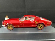 P074 PIONEER 1968 MUSTANG SANTA'S STANG CANDY CANE RED 1:32 SCALE SLOT CAR