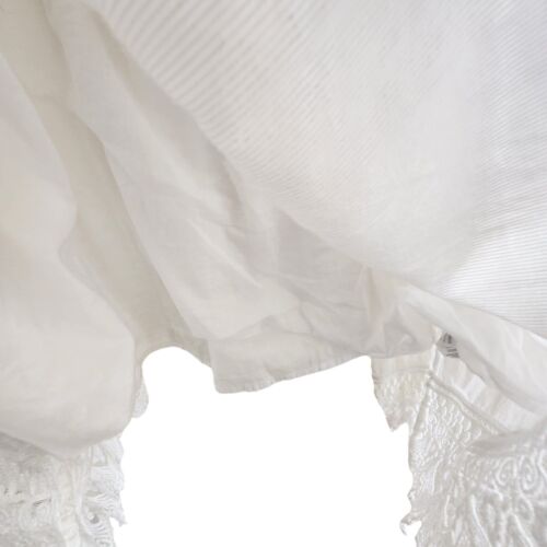 ULLA JOHNSON Sheila Embroidered Ruffled Lace Midi Dress in Pristine White Size 8 - Picture 9 of 12