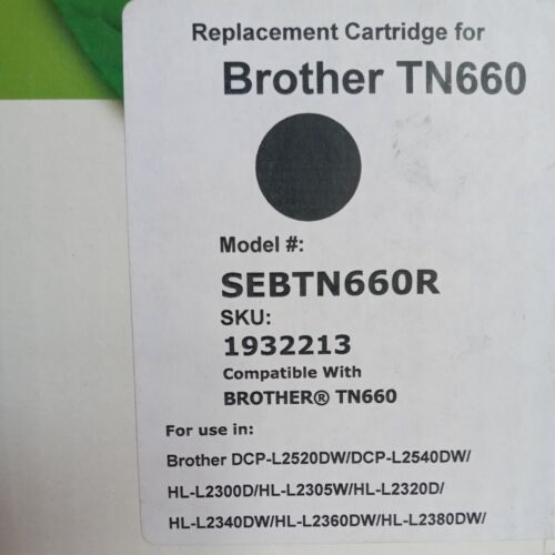 Brother TN660 High Yield Black Original Toner Cartridge Remanufactured Staples - Picture 4 of 4