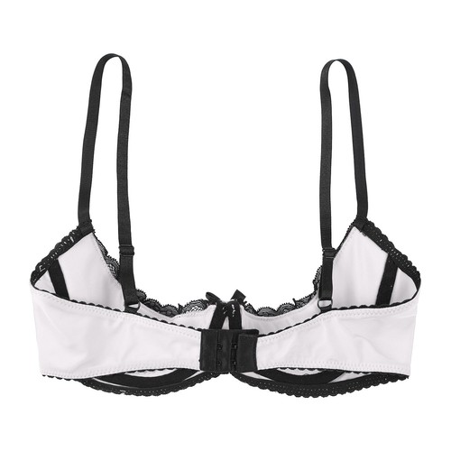 Sujetador de pezón abierto de encaje de 1/4 taza para mujer Prenda para el torso Ropa interior Sujetador bralette inalámbrico - Imagen 30 de 147